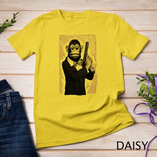 DIVERTIDO AGENTE SECRETO MONO - Lindo Camiseta Unisex Chimpancé - Imagen 4 de 15