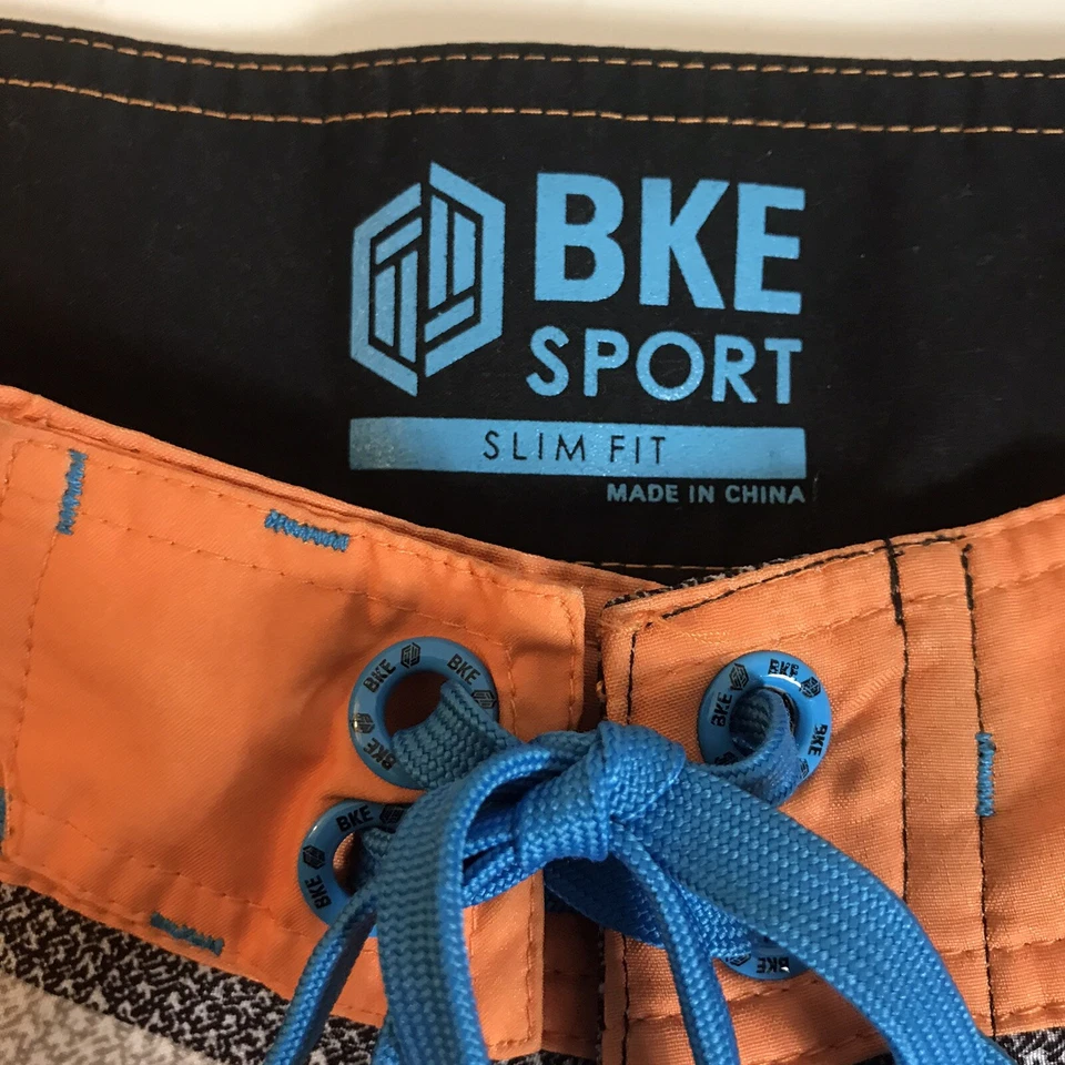 Pantalones Cortos Deportivos BKE con Hebilla Para Hombre Talla 32 Gris Naranja Calce Ajustado Natación Tabla Pantalones Cortos Foto 2 de 4