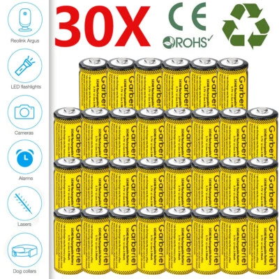 30Pack 16340 Battery 3.7V Li-Ion Rechargeable Batteries for Arlo Security Camera