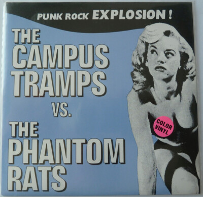 CAMPUS TRAMPS / PHANTOM RATS 7'' BLUE Teengenerate Guitar Wolf Jet Boys Superfly