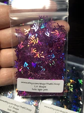 100G Holographic LIGHT PINK Glitter Slice letter alphabet confetti L US Seller