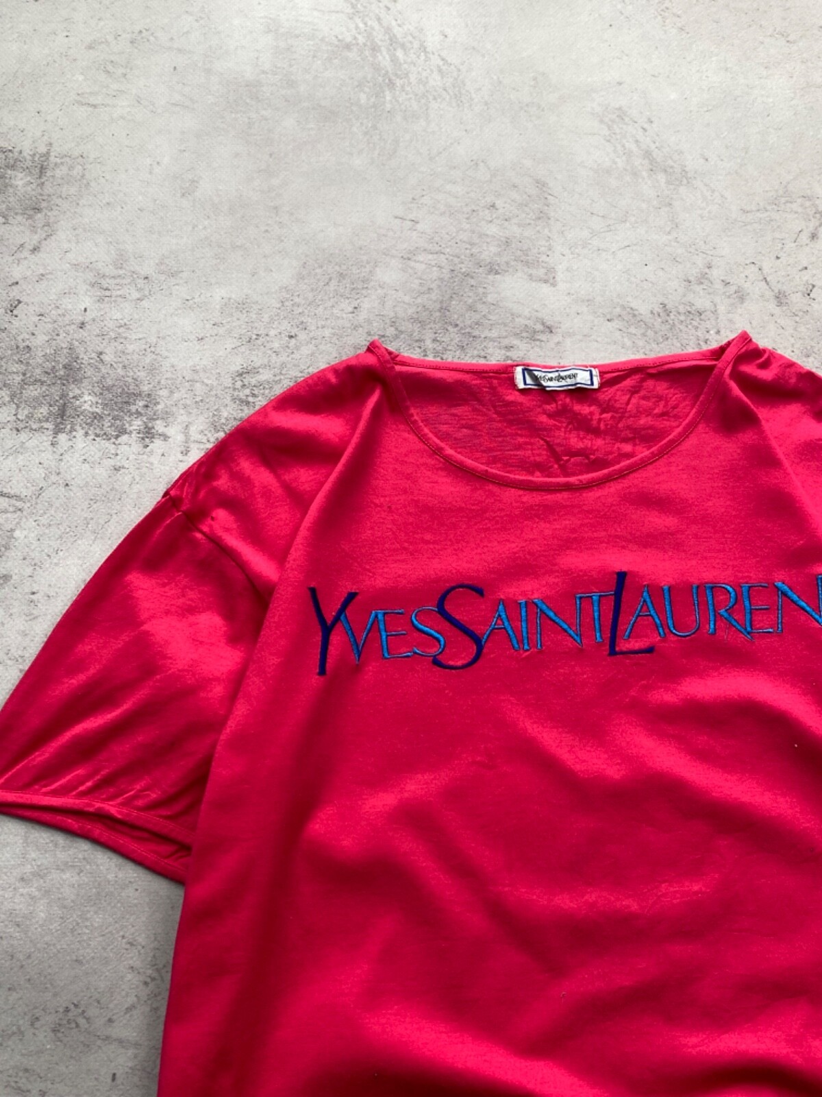 T shirt vintage Yves Saint Laurent grande logo anni 90 taglia M