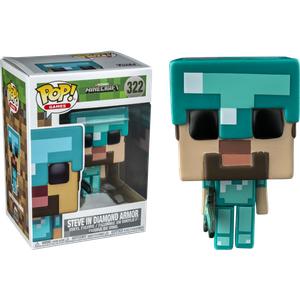 Funko Pop Now Available Games Minecraft Steve In Diamond Armour 322 Ebay