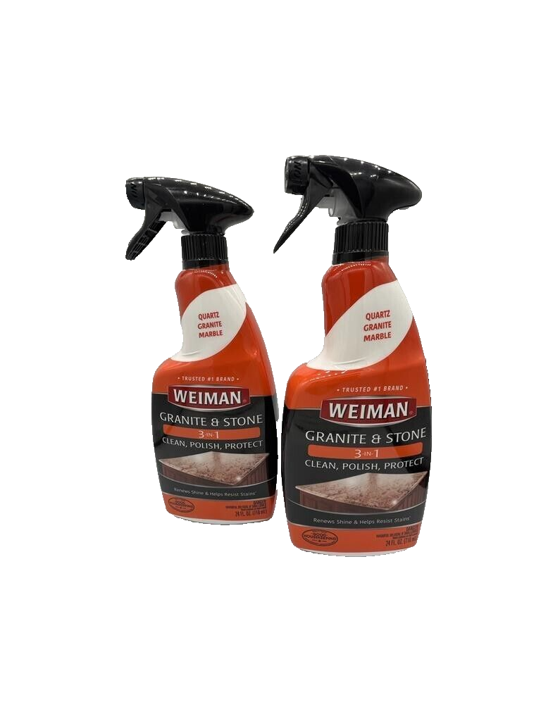 (2Pk) Weiman GRANITE STONE Marble Countertops 3IN1 CLEAN POLISH