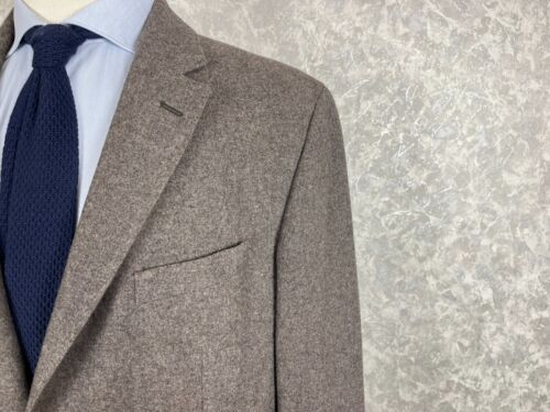 Chaqueta Blazer Hackett London Marrón Mezcla Lana Doble Cara Medio Forrada 46, EU 56 - Imagen 4 de 11
