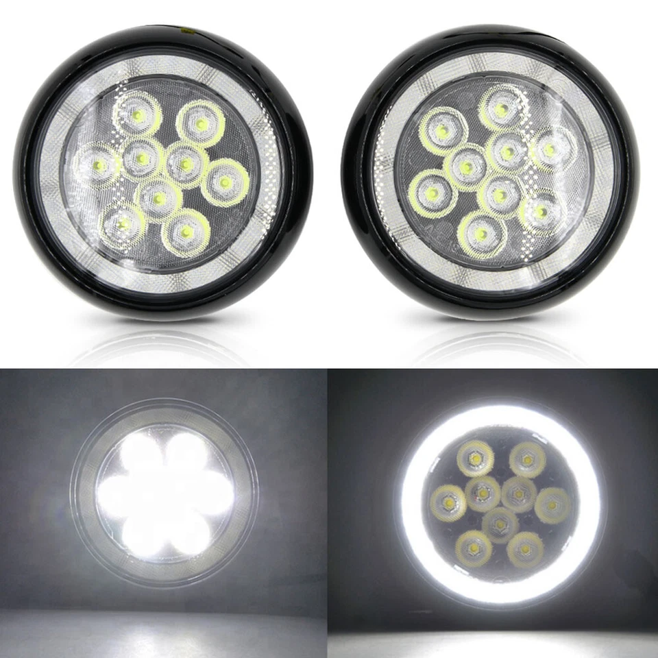 For MINI Cooper R55 R58 LED Rally Daytime Running Light&Fog Light with Halo Ring Foto 2 de 4