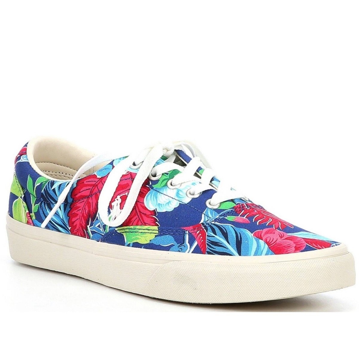 Polo Ralph Laurent Mens sz 13 D Keaton Pony Low top Laced Sneaker Floral Canvas POLO RALPH LAUREN Keaton PONY SK-LTL MEN main image 4