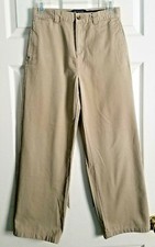 The Children's Place Size 12 Beige Khaki Chino Adjustable Pants 26W  26L Y2k