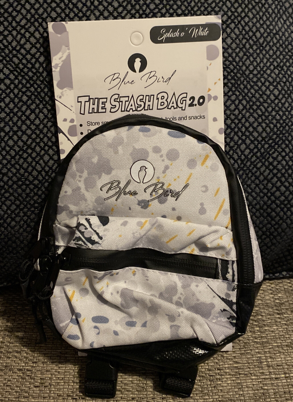 Snowboard Highback Binding Bag (the Stash Bag) - White Black -  Phone, Snacks,