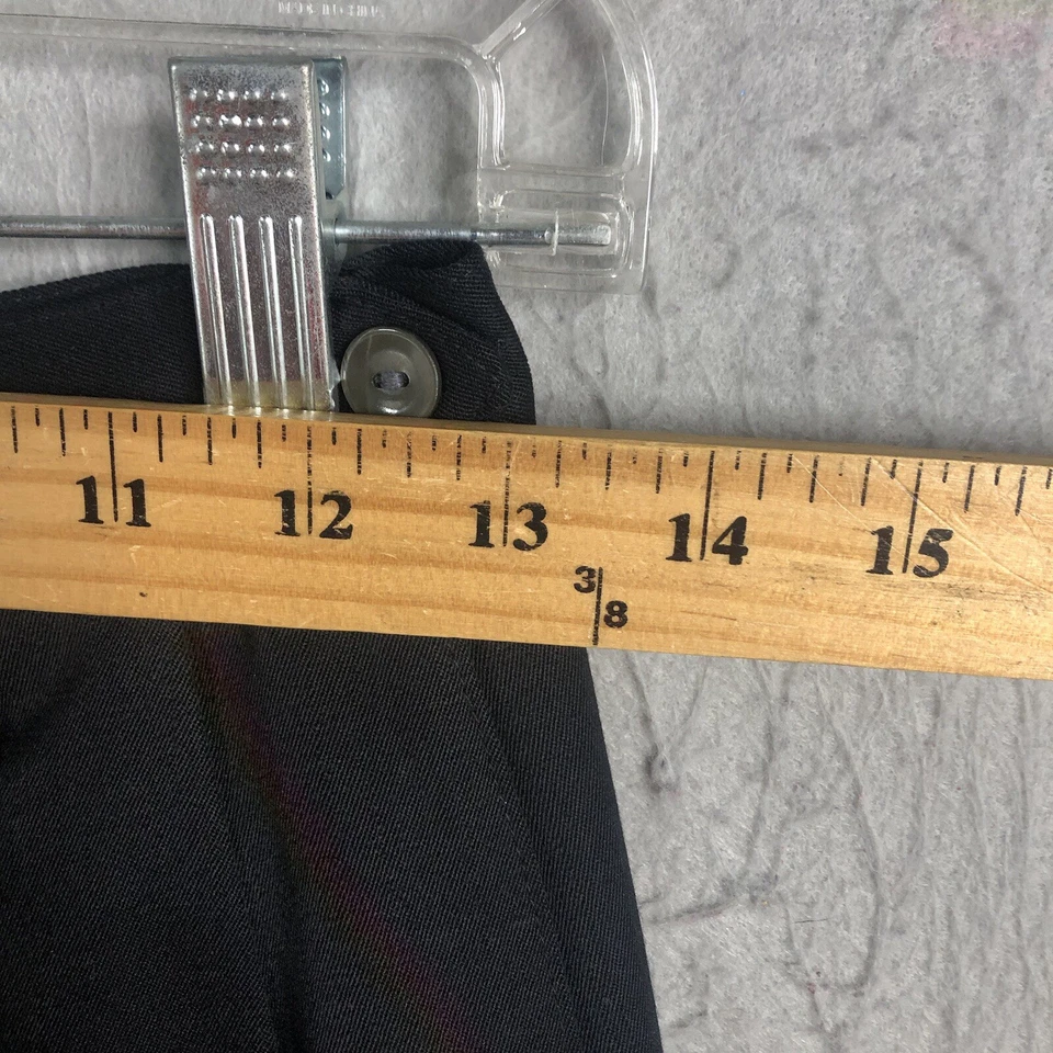 Pantalones de vestir vintage Barry Bricken para mujer 10 negros 100 % lana carrera academia Foto 4 de 4