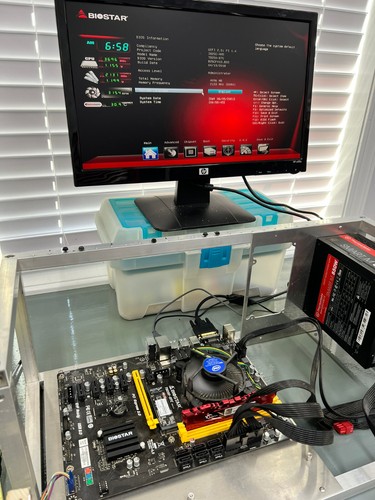 BIOSTAR BTB250-BTC Mining Board w/ Intel i3 6100, G Skill DDR4 2133 4G, M.2 120G - Afbeelding 4 van 5