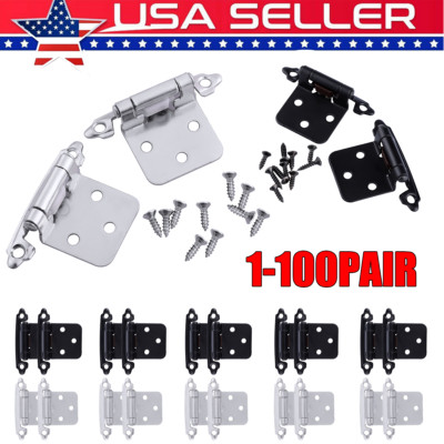 Lot Kitchen Cabinet Hinges Overlay Self Closing Face Mount Cupboard Door Hinge