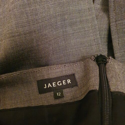 Jaeger Wool Blend Skirt Suit Size 12 Womens Grey 2 piece - Picture 12 of 13