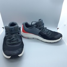 Under Armour Shoes Assert 9 Youth Boys 5.5 EU38 Gray Orange Lace EUC 3024829-002