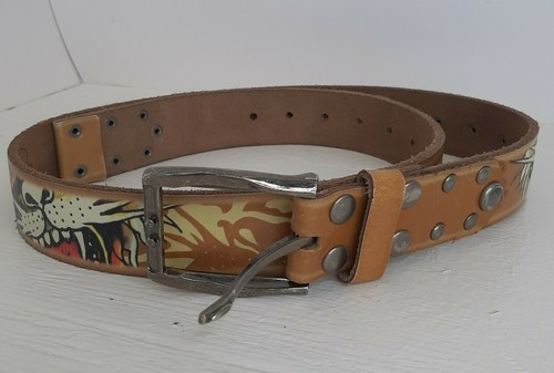 Womens Ed Hardy Tiger Belt Medium Size 