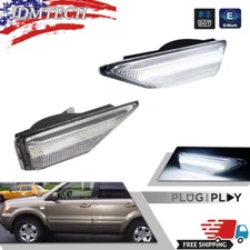 Fits 06 07 08 Honda Pilot White LED Front Bumper Side Marker Lights Clear 1 Pair