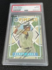 1995 FINEST DEREK JETER W/COATING PSA NM-MT 8 CARD #279