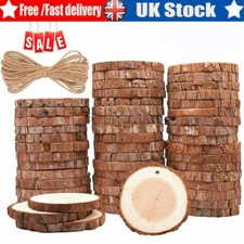 180/300Pcs Wood Slices Round Discs Tree Bark Log Wooden Circles 5-6 CM DIY Craft
