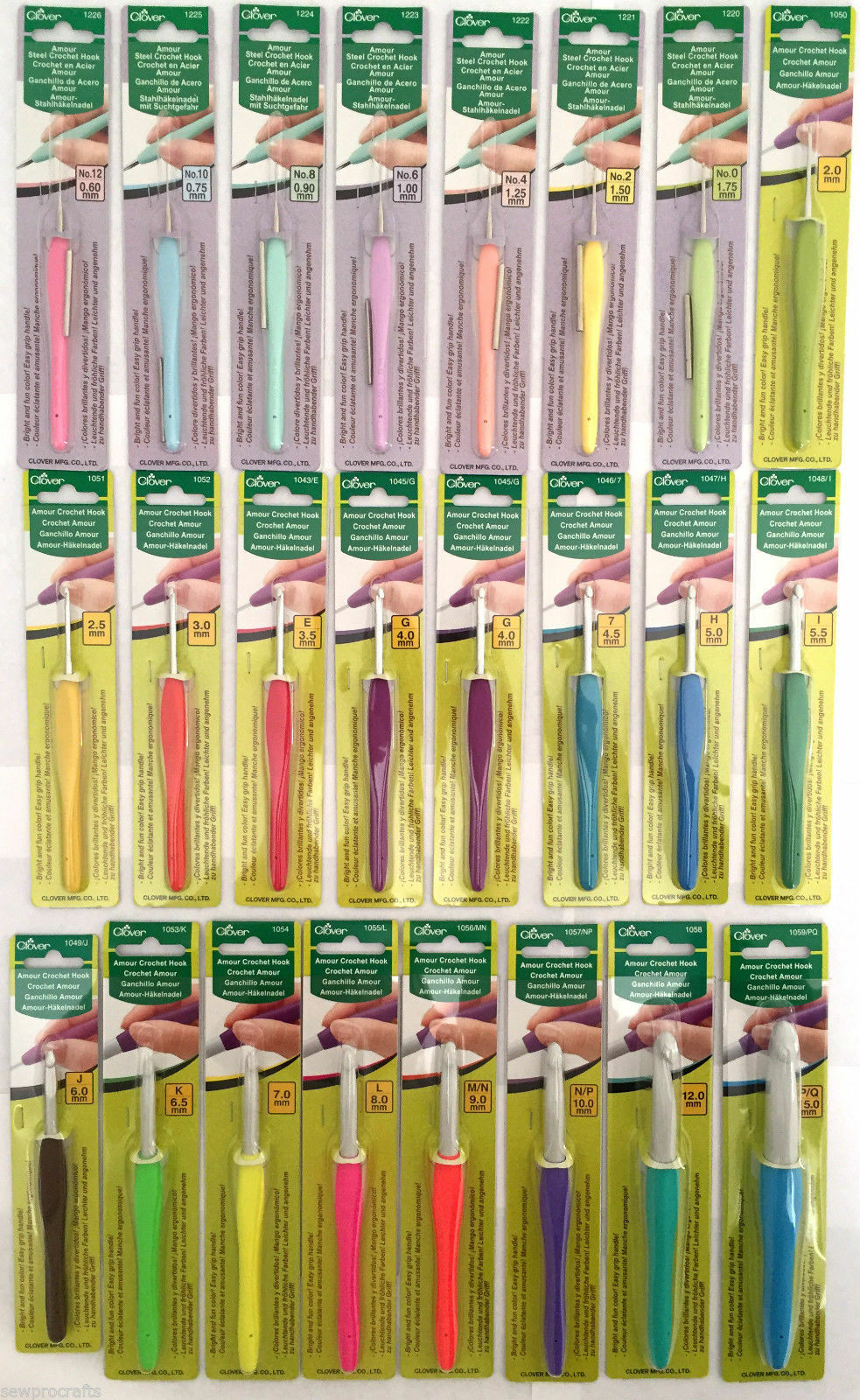 Clover Amour Steel Crochet Hook Sets - The Little Yarn Store