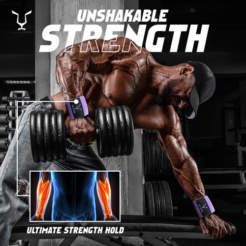 Jag Gear Power Weight Lifting Wrist Wraps Support Gym Exercise Bandage Straps - Picture 7 of 7