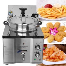 Commercial Pressure Fryer Electric Deep Fryer W Timer Pressure Gauge W Timer Commercial Pressure Fryer Electric Deep Fryer W Timer Pressure Gauge W Timer