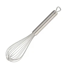 10 Inch Stainless Steel Whisk for Eggs Batter Dough Kitchen Whisk Silver