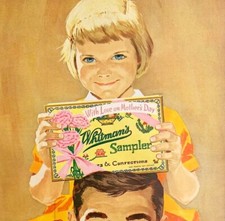 1962 Whitman's Mother's Day Chocolate Sampler Advertisement Candy HM2K