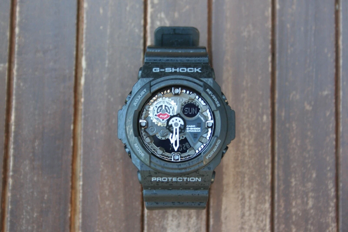 Authentic Casio G-Shock GA-300-1A Black silver technical display