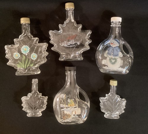 Lot of (6) Glass Maple Syrup Bottles - Empty - Picture 2 of 2