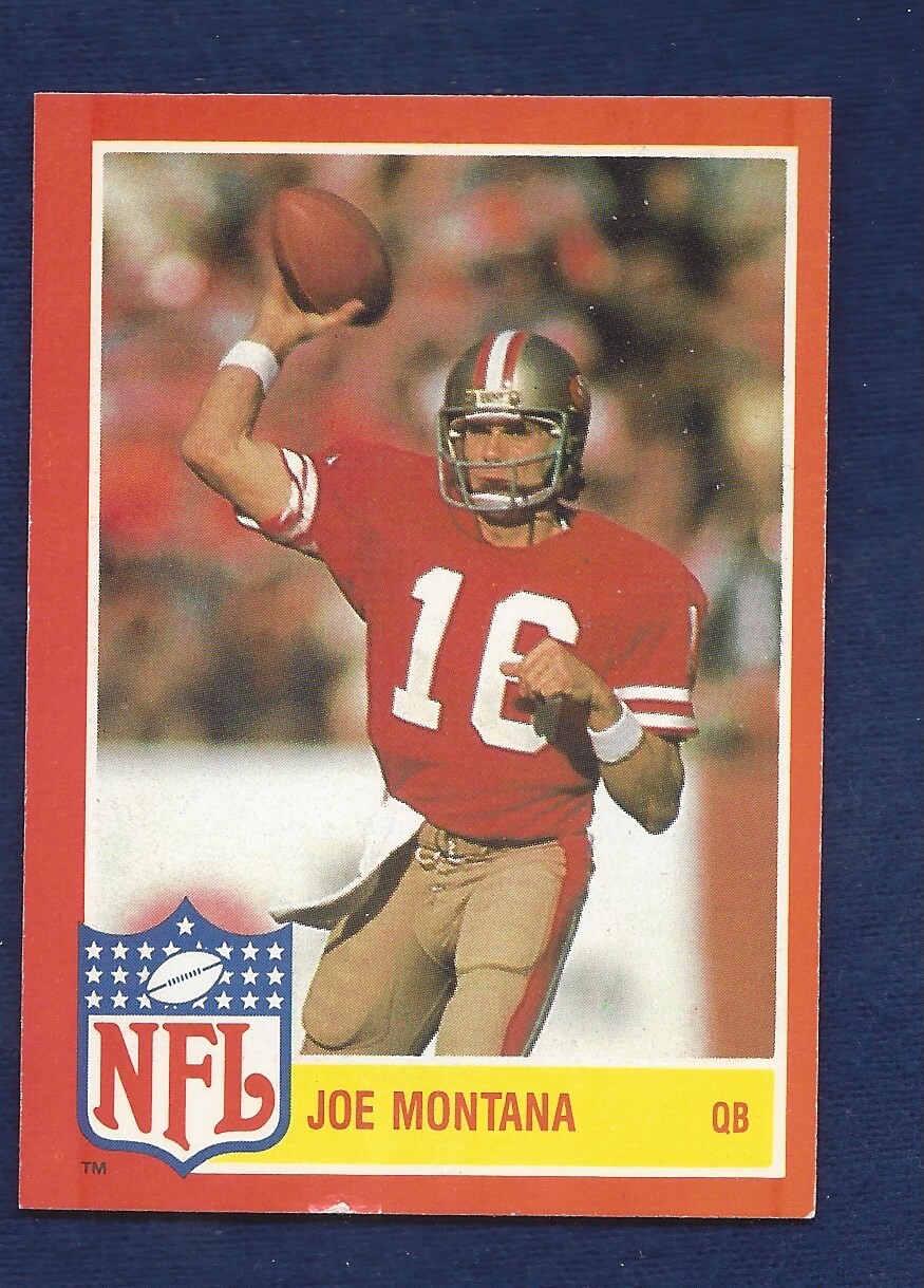 1985 TOPPS GLOSSY NFL STAR SET INSERT #7 JOE MONTANA .99 SHIP T640