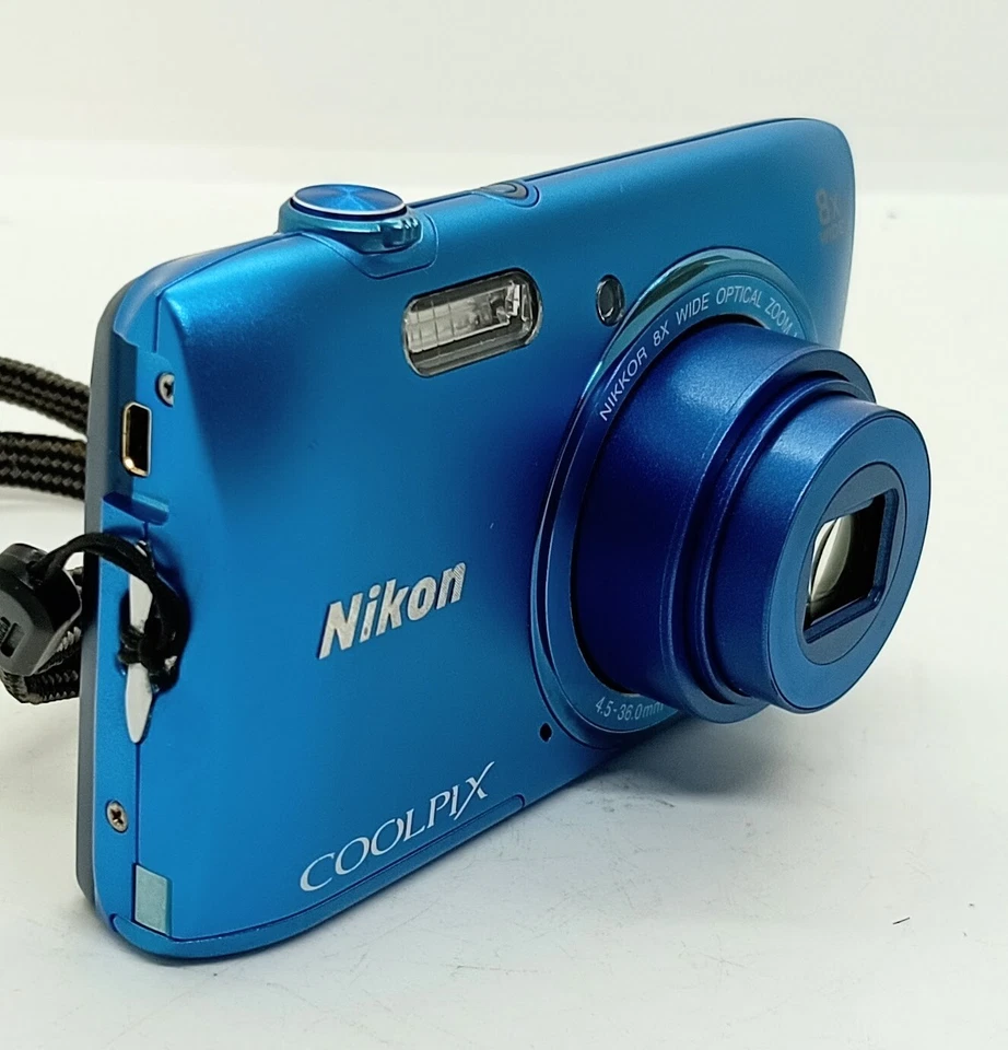 [EXC+++++] Nikon Coolpi S3600 Blue 20.1MP 8x Optical Zoom Digital Camera Japan - Image 4 of 4