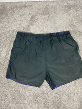 Vintage Black Shorts With Colorful Trim