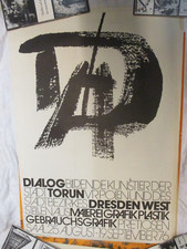 1976 DDR KUNST Ausstellungs Plakat GEBRAUCHSGRAFIK DRESDEN - ORIGINALPLAKAT