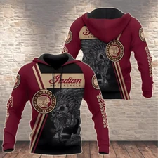 Indian Motorcycle 3D Hoodie Both Red And Black Motor Hoodie Full Size S-5XL