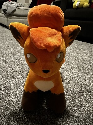 2017 Build a Bear Exclusive Pokémon Vulpix Stuffed Animal Has Sound Orange Plush