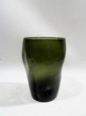 Midcentury Scandinavian 7 Tumblers Thumbprint indent Nuutajarvi Kastrup Finland