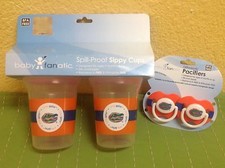 Florida Gators Baby Fanatic Sippy Cups 2-Pack Orthodontic Pacifiers 2 Pack NEW