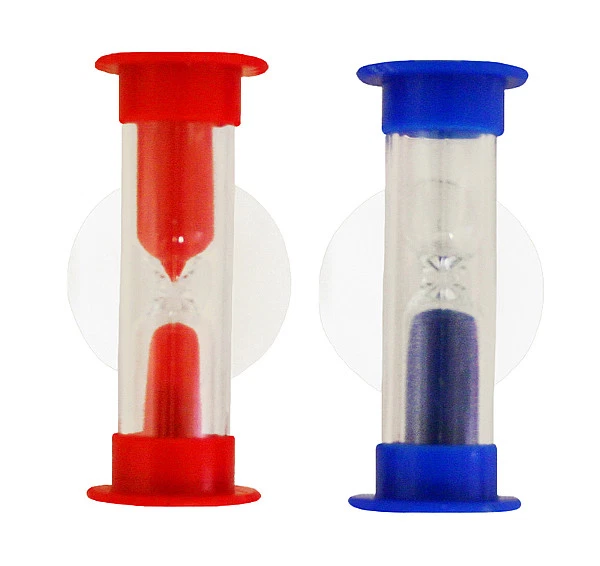 EDUPLAY ZAHNPUTZUHR mit Sauger Zahnpflege Zähne putzen Sanduhr Saugnapf 3 Minuten sauber