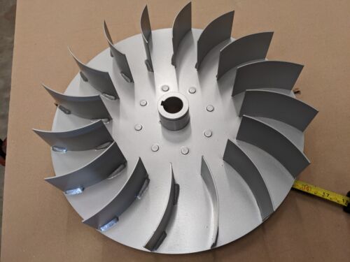 Industrial duty Fan Impeller 400 dia 70 deep. 28 mm shaft. Particle blower wheel - 第 1/6 張圖片