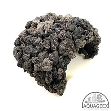 CUEVA DE ROCA NEGRA HECHA A MANO DECORACIÓN ACUARIO PECERA ALEVINES PLECO CAMARÓN APISTO