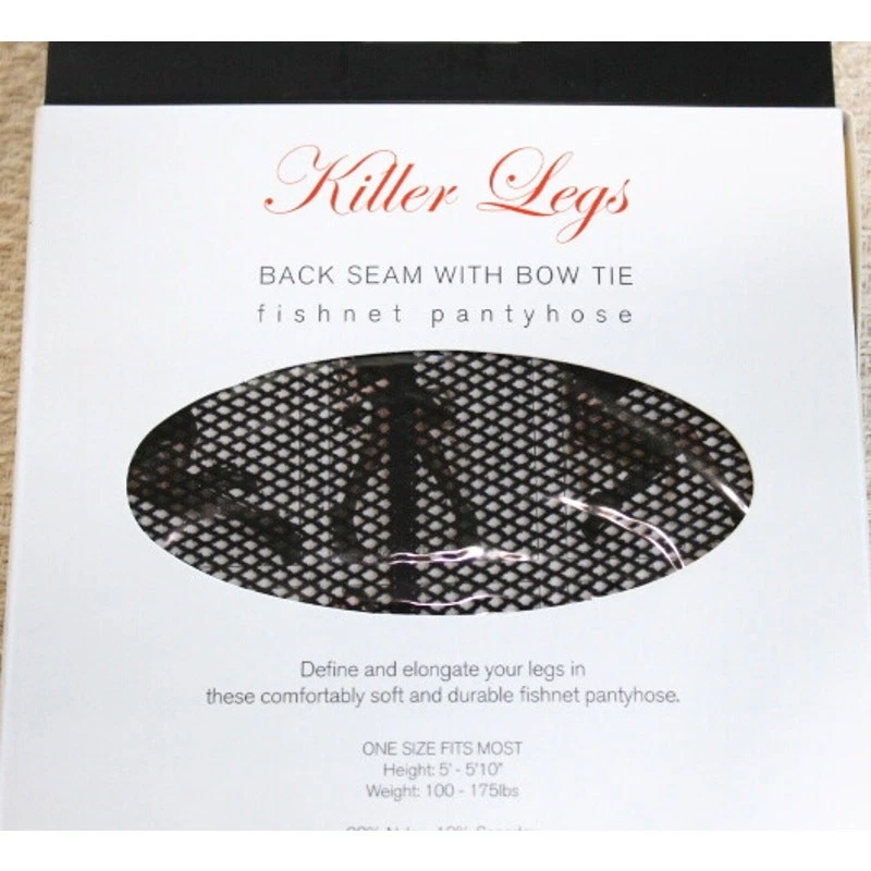 Pantimedias de red Yelete costura trasera arco patas asesinas talla única caprichoso grunge Foto 3 de 4