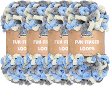 Jubileeyarn Fun Finger Loops Yarn - Jumbo Polyester - Team Spirit Colors - 100G/