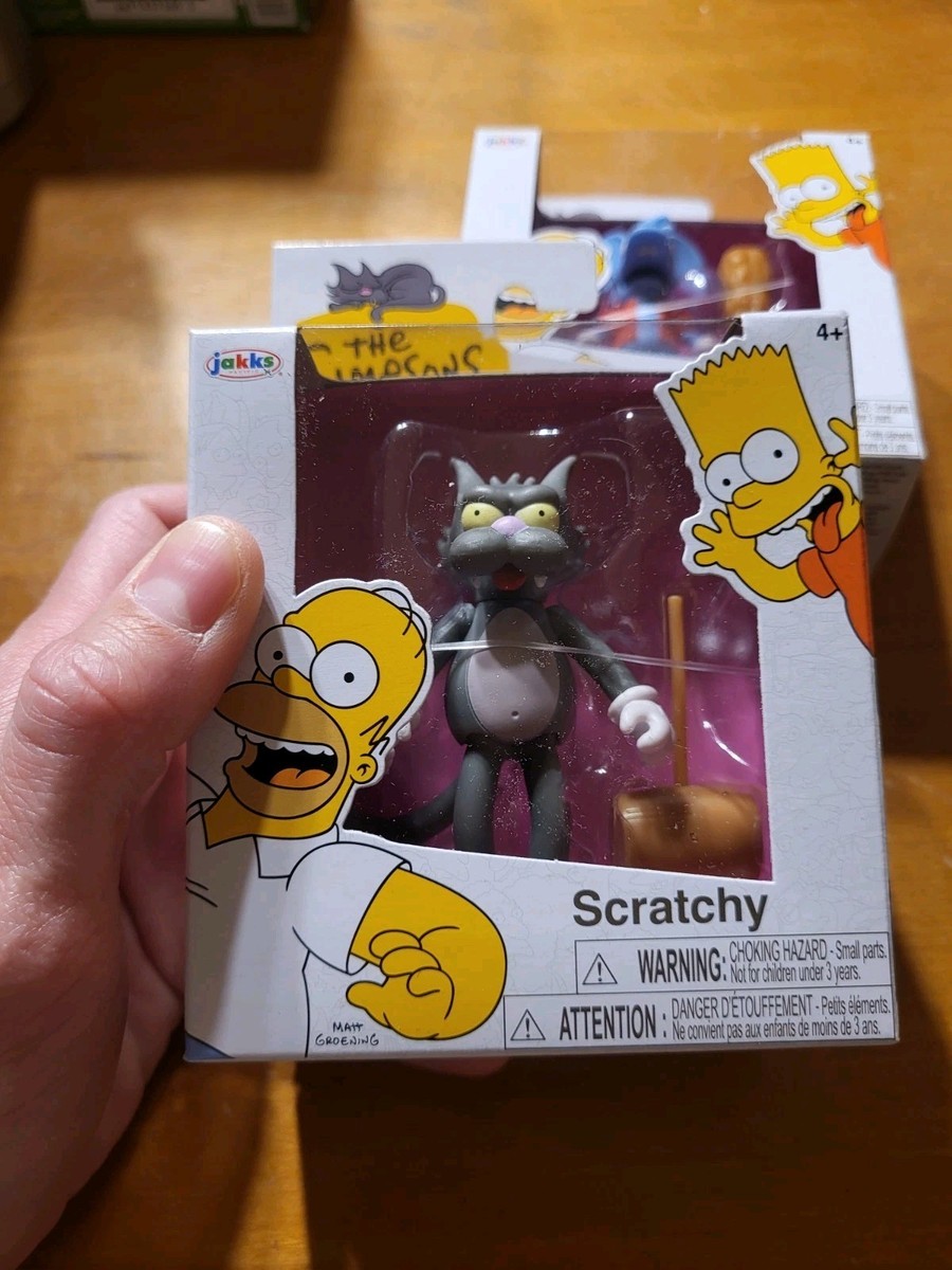 The Simpsons SCRATCHY THE CAT 2.5 Inch Articulated Figure Jakks