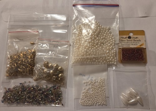 Mixed Beads, simulated pearls various sizes and colors