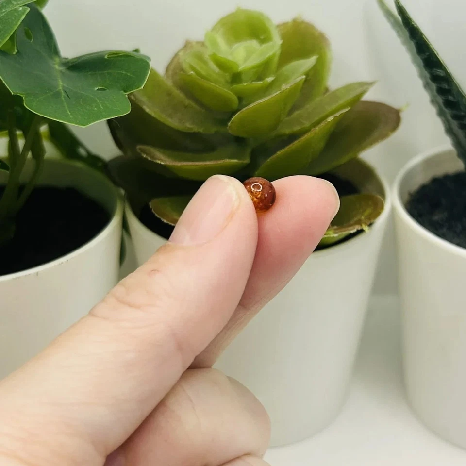 Коричневые стеклянные бусины с трещинами 6 мм - продавец из США - Изображение 3 из 3