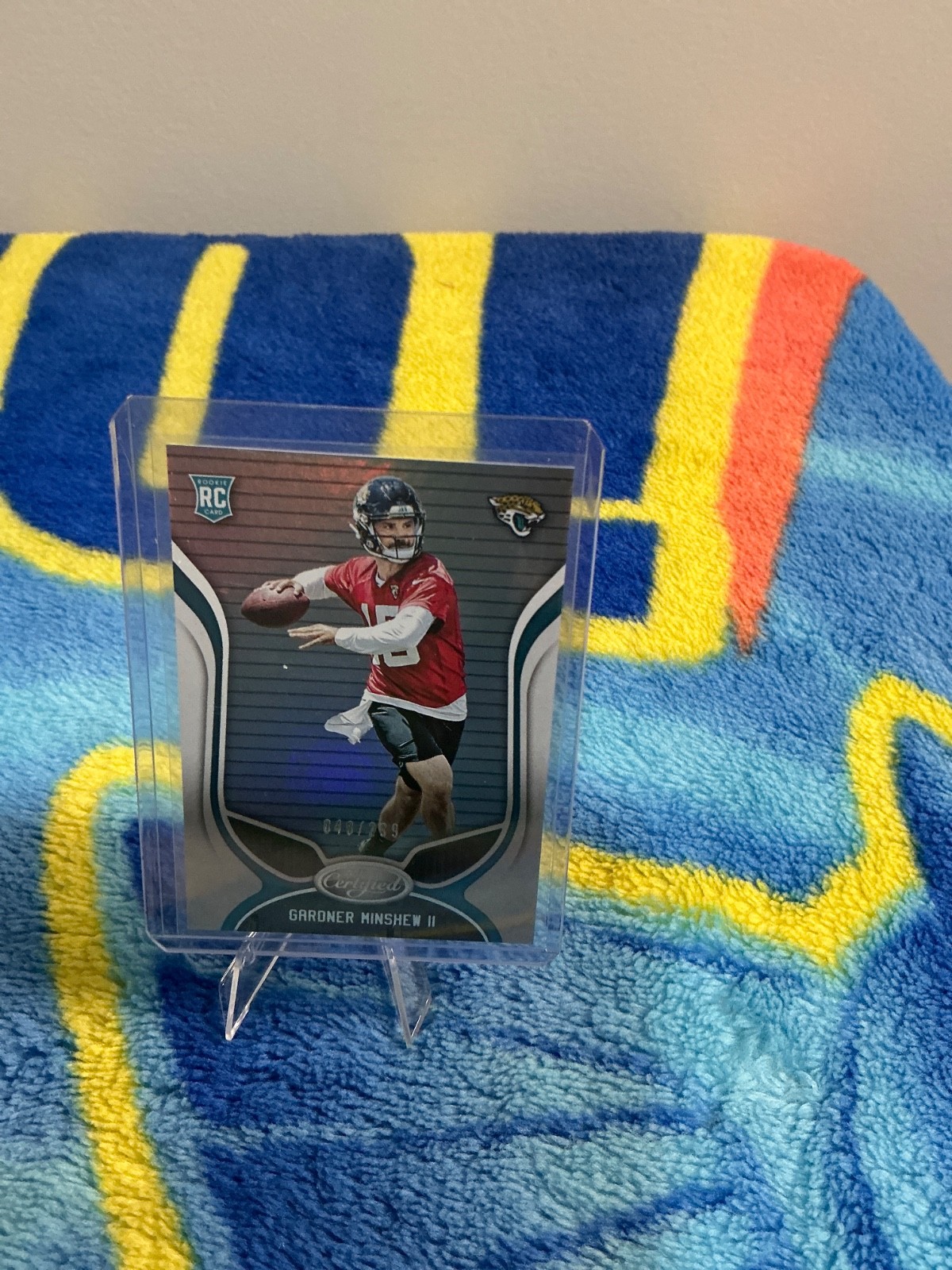 2019 Optic Gardner Minshew II Aqua Rookie RC sp /299 #142 