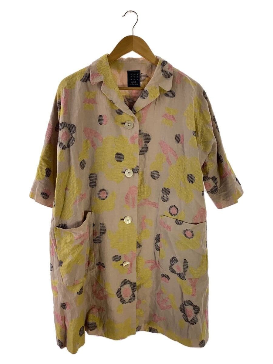 ALTRA mina perhonen altro cappotto 36 lino beige fantasia intera qs6319 mattina giardino