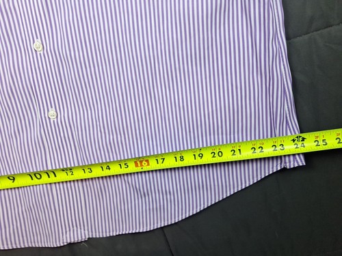 Polo Ralph Lauren Button Down Purple Striped Long Sleeve Men XL Custom Fit - Picture 7 of 12
