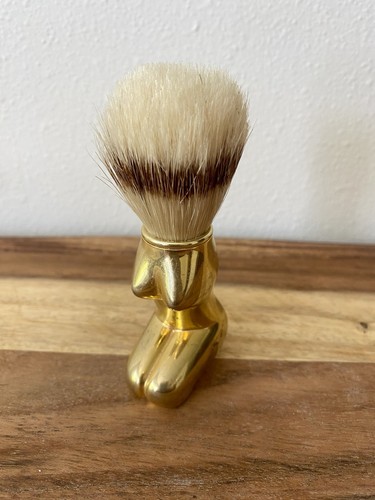 French Fox Trot Paris Vintage Badger Shaving Brush Female Bust Sculptural