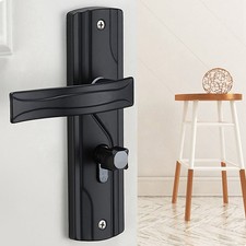 Entry Door Handle with Lock and Key, Secure Keyed Reversible Lever Exterior